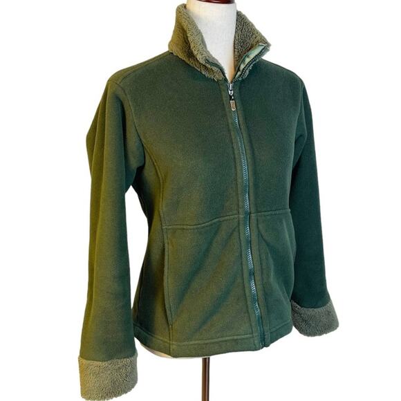 Patagonia Vintage 80's Synchilla Jacket Small Olive Green Sherpa Fleece - Picture 3 of 9